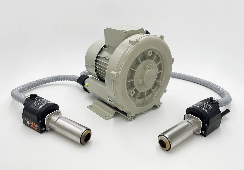 PHSシリーズ 熱風ヒーター PHS25 送風機との接続例